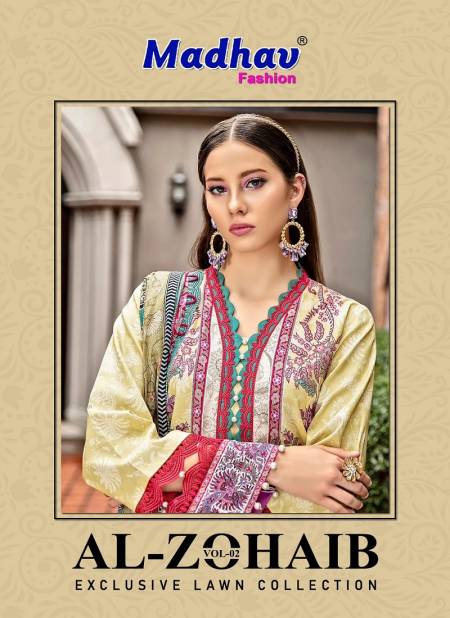 Al Zohaib Vol 2 By Madhav Printed Lawn Cotton Pakistani Dress Material Wholesale Price In Surat
 Catalog